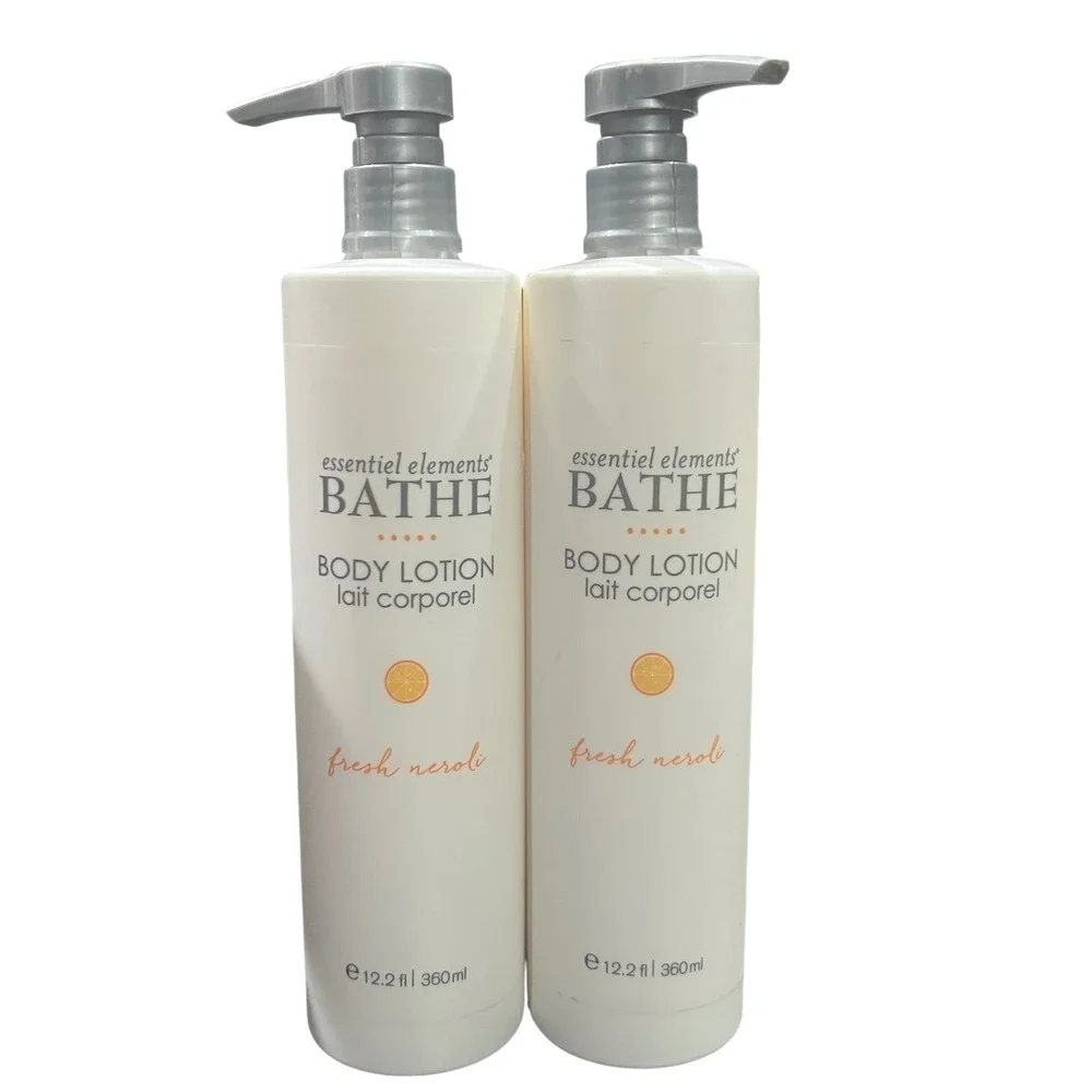 Essentiel Elements Bathe Body Lotion Fresh Neroli 12.2oz Pump Bottles Set of 2